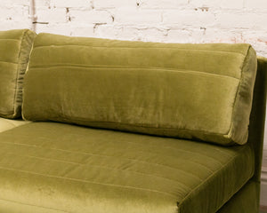 Vintage Modular Green Sofa