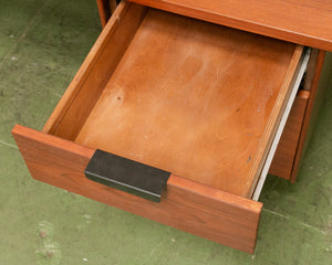 Walnut Restored Executive Mid Century Desk