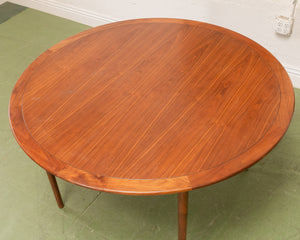 Walnut Vintage Round Dining Table