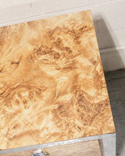 Load image into Gallery viewer, 1970’s Faux Burlwood Lowboy Dresser

