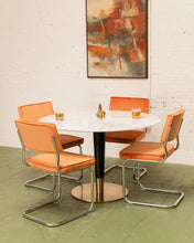 Load image into Gallery viewer, Orange Chrome Cantilever Chair
