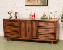 Load image into Gallery viewer, Walnut Mid Century Dresser
