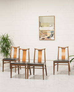 Walnut Set of 4 Chairs