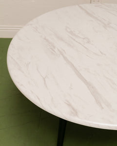 Faux Marble Round Dining Table