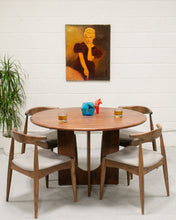 Load image into Gallery viewer, Walnut Sculptural Base Round Table
