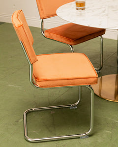 Orange Chrome Cantilever Chair