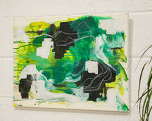 Load image into Gallery viewer, Green Abstract Oil Painting by E. Marz
