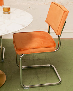 Orange Chrome Cantilever Chair