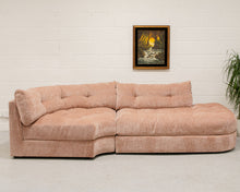 Load image into Gallery viewer, Prima Corner Wedge and Chaise in Belmont Rose
