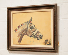 Load image into Gallery viewer, Vintage Horse Oil Painting
