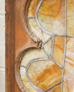 Stain Glass Panel in Amber Colors