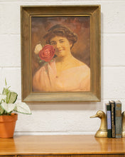 Load image into Gallery viewer, Woman with Rose Art Portrait
