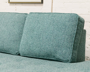 Daphne Sofa with Ottoman in Celine Teal
