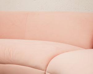 Aria 3 Piece Curved Sofa in Royale Blush