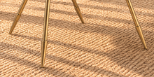 Load image into Gallery viewer, Freya soft gray furry lounge chair with curved padded seat and polished gold metal toothpick legs

