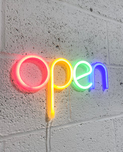 Rainbow LED Open Sign