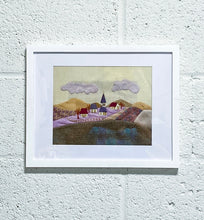 Load image into Gallery viewer, Fabric Art of a Small Town - Framed

