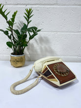 Load image into Gallery viewer, Vintage Brown Striped Rotary Phone
