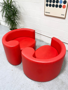 Vintage Red Apostrophe Chair