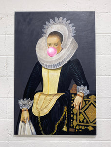 Bubble Girl Oil Painting