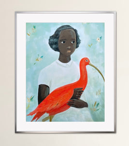 My Flamingo and I, Fine Art Print on Archival Paper