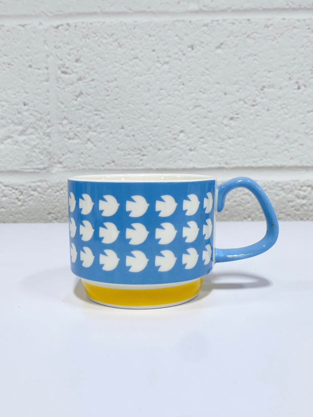 Blue Ceramic Bird Mug