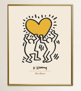 Keith Haring Yellow Heart