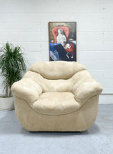 Load image into Gallery viewer, Oversized Beige Swivel Chair
