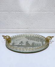 Load image into Gallery viewer, Vintage Murano Reverse Etched Mirror Vanity Tray
