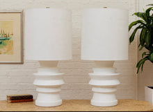Load image into Gallery viewer, Giant Totem White Sculptural Table Lamp

