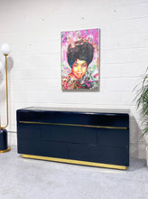 Load image into Gallery viewer, Vintage Black Post Modern Dresser
