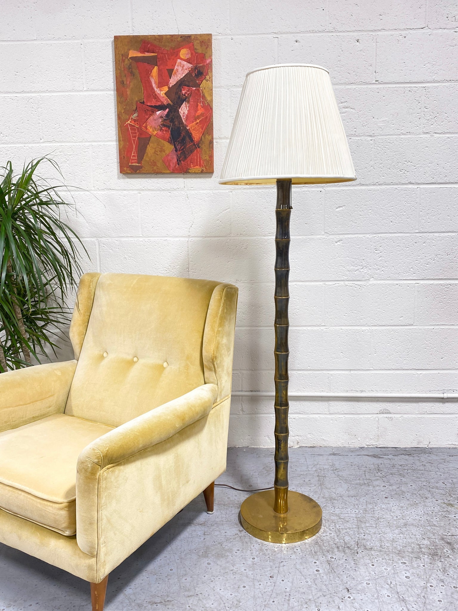 Vintage Brass Bamboo Floor Lamp – Sunbeam Vintage