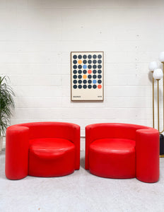 Vintage Red Apostrophe Chair I