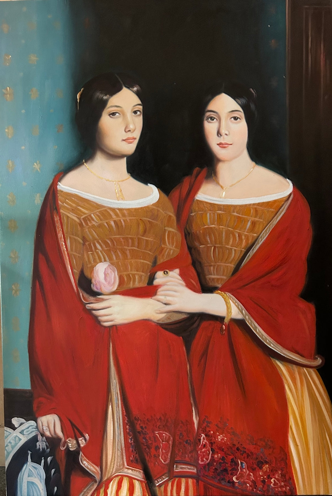 Sisters Oil Painting on Canvas
