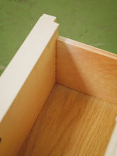 Load image into Gallery viewer, White Vintage Bamboo Nightstand
