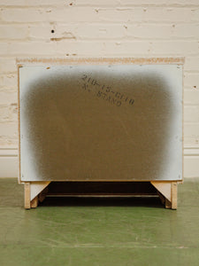 White Vintage Bamboo Nightstand