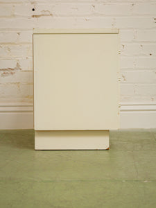 White Vintage Bamboo Nightstand