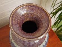 Load image into Gallery viewer, Glazed Earthenware Ovoid Vase With a Blue Hue Flambe Glaze
