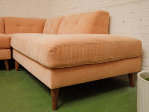 Pinkish Peach compact apartment sectional