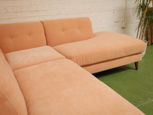 Pinkish Peach compact apartment sectional