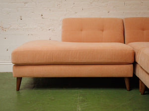 Pinkish Peach compact apartment sectional