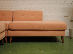 Pinkish Peach compact apartment sectional