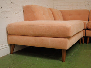 Pinkish Peach compact apartment sectional