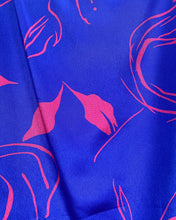 Load image into Gallery viewer, Vintage Cobalt Blue and Fuchsia Dress (S)
