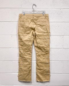 Tan Pants with Raw Edge Detail (XL)