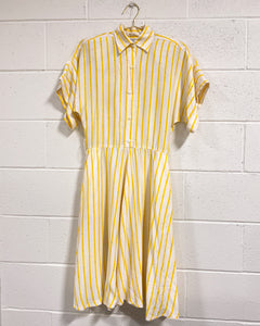Vintage Yellow Striped Dress (5/6) - As Found