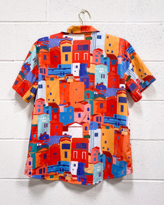 “Houses” Button Up Shirt  (M)
