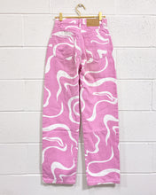 Load image into Gallery viewer, Pink and White Swirl Cotton:On Denim Pants (2)
