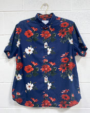 Load image into Gallery viewer, Navy Blue Floral Button Up -Slim Fit (XL)
