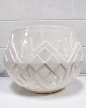 Load image into Gallery viewer, Vintage Large Cream Glazed Planter - Signed

